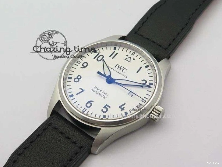MIROTIME 0517 Mark XVIII IW327002 SS Mk Maker Best Edition White Dial On Black Leather Strap A SunProtective 7298